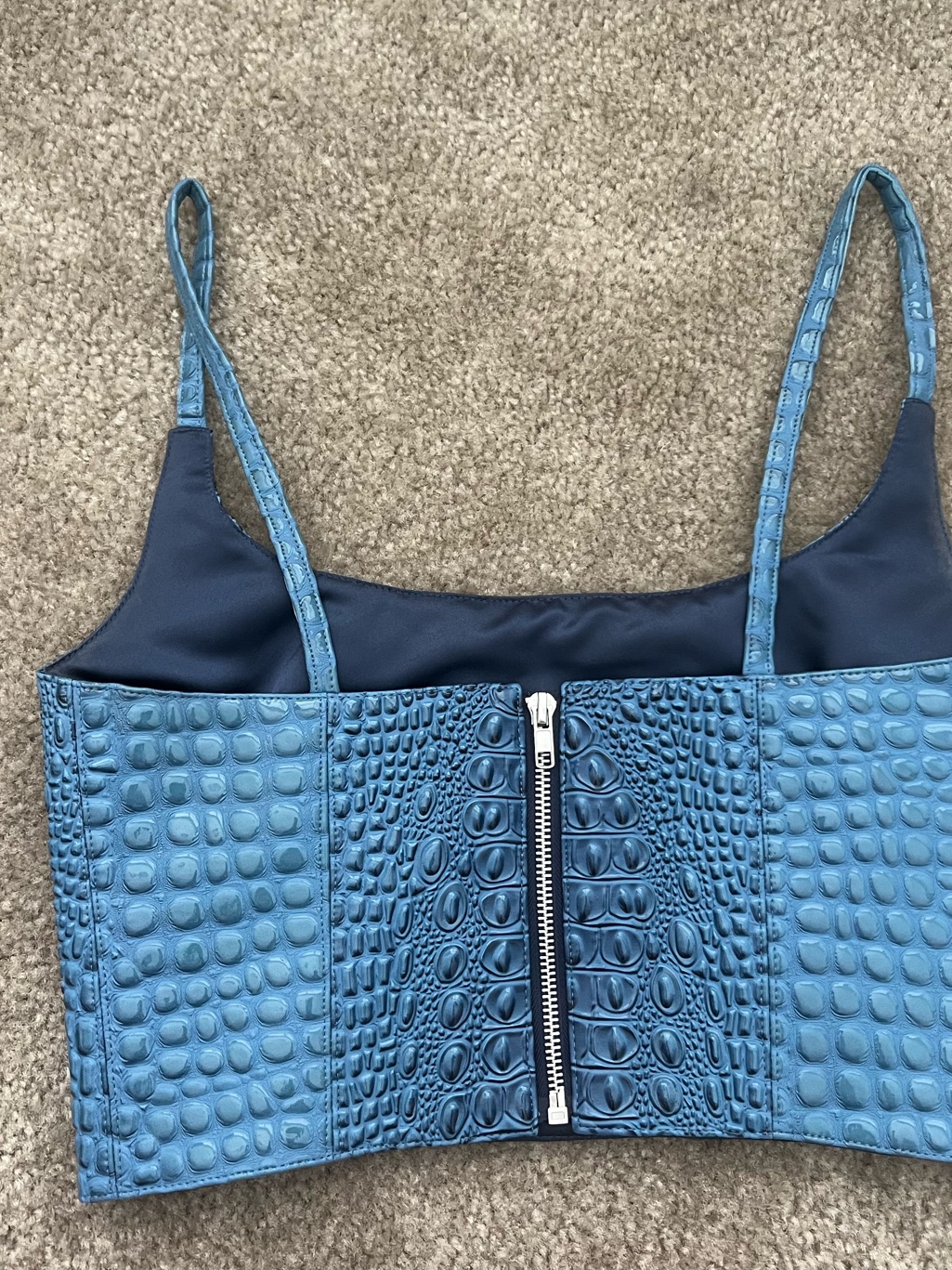 Mia Vesper Faux Croc Tiny Tank — image 2 of 3